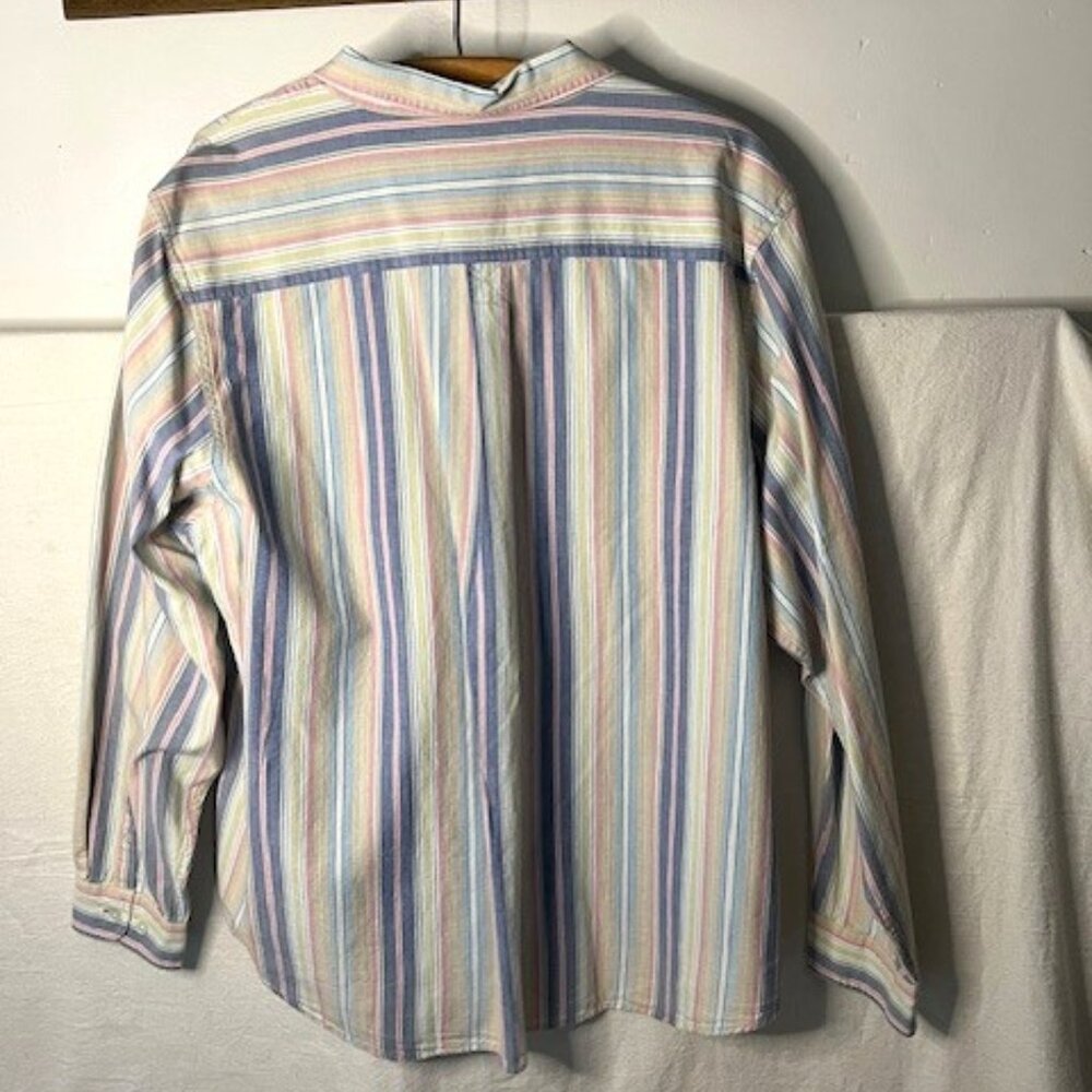 LL Bean Shirt Women X-Large  Striped Button Up Long Sleeves - Picture 5 of 6